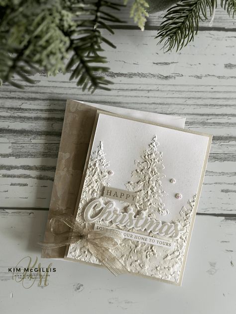 Stampin’up! Season of Elegance Card #2 Stampin Up Festive Foliage Cards, Stampin Up Winter Meadow Dsp Christmas Cards, Stampin Up Seasonal Frame Thinlits, Stampin Up Peaceful Evergreens Card Ideas, Stampin Up Card Kits, Stampin Up Brushed Gold Christmas Cards, Stampin Up Toile Christmas, Peaceful Evergreens Stampin’ Up!, Winter Birthday Cards For Women