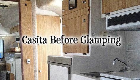 Dressed for Glamping: Unveiling My Casita Travel Trailer's Makeover! Painting Cabinet Doors, Casita Camper, Casita Travel Trailers, Travel Trailer Interior, Glamping Trailer, Travel Trailer Decor, Wood Vinyl Flooring, Small Travel Trailers, Rv Camping Tips