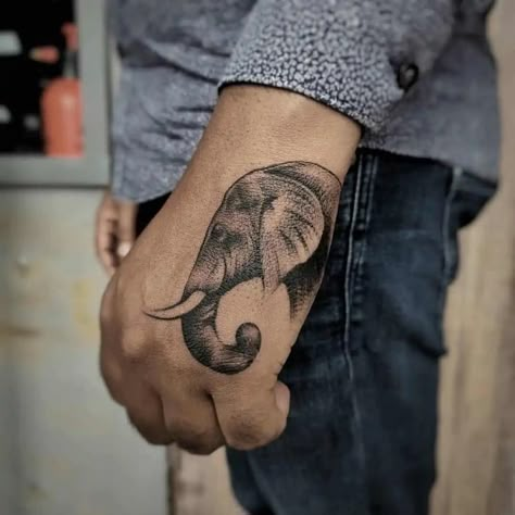 Tattoos Elephant, Tattoos Black, Forarm Tattoos, Elephant Tattoo, Small Tattoos For Guys, Hand Tattoos For Guys, Elephant Tattoos, Tattoos For Daughters, Tattoo Stencils