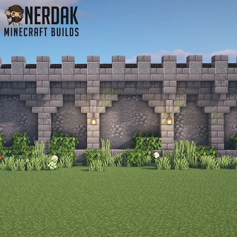 Minecraft Castle Walls, Minecraft Kale, Minecraft Wall Designs, Mansion Minecraft, Casa Minecraft, Minecraft Castle Blueprints, Minecraft Castle Designs, Construction Minecraft, Minecraft Kingdom