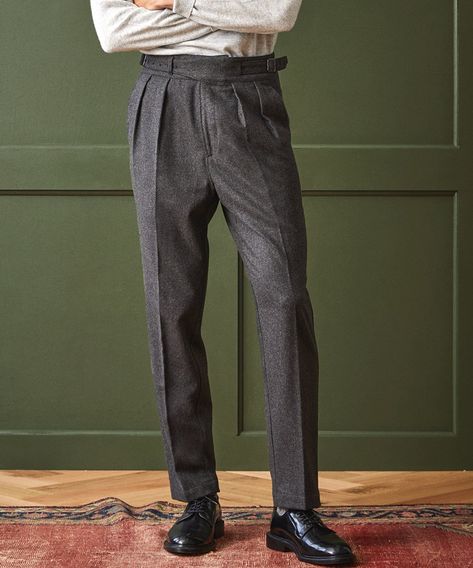 Italian Flannel Gurkha Trouser in Charcoal British Military, Todd Snyder, Wool Flannel, Gray Design, Tailored Suits, Military Style, Military Fashion, Design Details, Casual Style