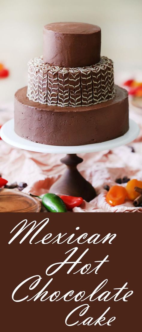 Mexican Hot Chocolate Cake, Hot Chocolate Cake Recipe, Hot Chocolate Cake, Cinnamon Buttercream, Yummy Deserts, Mexican Hot Chocolate, Mexican Dessert, Easy Mexican, Buttercream Recipe