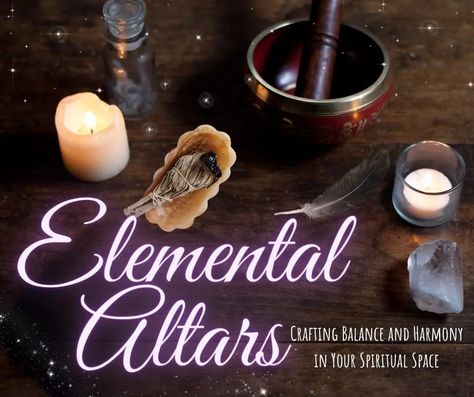 1.10.24 Elemental altars Elemental Altar Ideas, Earth Element Altar Ideas, Alter Space Ideas, Alters Spiritual Ideas, Elements Altar, Alter Ideas Spiritual, Elemental Altar, Element Altar, Shaman Tools