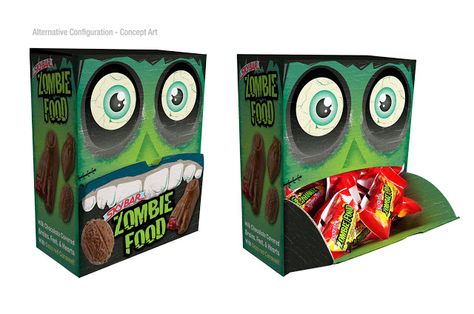 Halloween Store Display, Halloween Packaging, Zombie Food, Op Art Lessons, Diy Furniture Videos, Chocolate Packaging Design, Candy Ideas, Packaging Template Design, Creative Design Studio