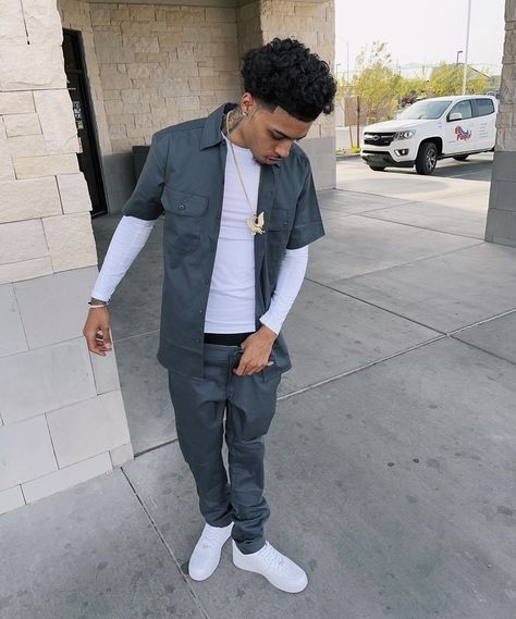 White Forces Outfit, White Air Force 1 Outfit Men, White Air Force 1 Outfit, Dickies Outfits Men, Air Force 1 Outfit Men, Dickies Outfit, Forces Outfit, Lucas Coly, Cargo Pants Outfit Men