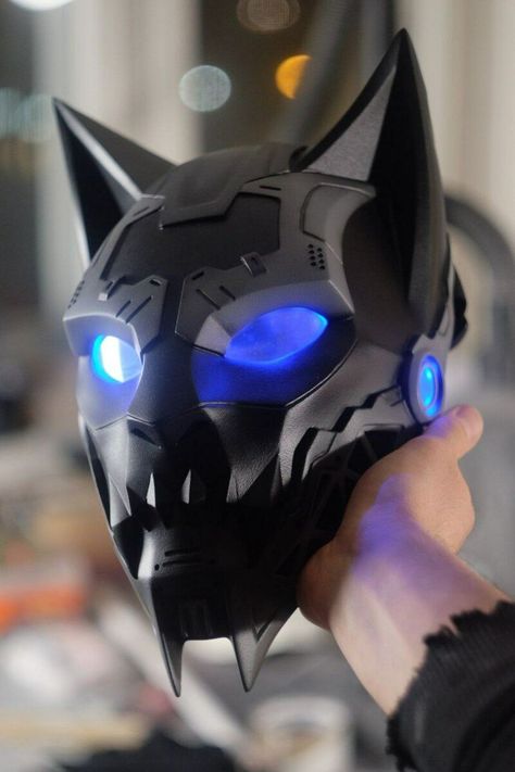 ArtStation - CyberCat - cosplay mask project, Ruslan Asanov Cyberpunk Mask, Gadget Tecnologici, Futuristic Helmet, Helmet Concept, Cosplay Armor, Cyberpunk Aesthetic, Cyberpunk Fashion, Cool Masks, Cyberpunk Style