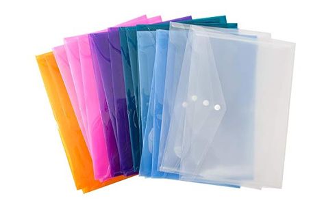 Amazon.com : 24 Multicolor Poly Envelopes, Plastic Envelopes, Transparent Envelopes Designed for School, Home, Work, and Office Organization (24 Pack) : Gateway School Envelope, Plastic Envelope, College School Supplies, Brochure Paper, Document Folder, 3d Printed Metal, Plastic Pouch, Office Supply Organization, Plastic Envelopes