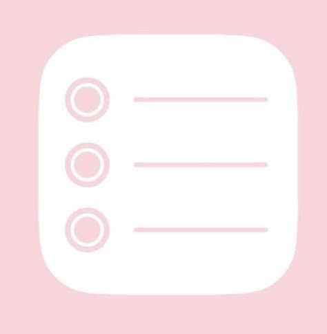 Pink Reminders App Icon, Pink Reminder Widget, Iphone Pink Layout, Reminders Icon Aesthetic, Pink Reminders Icon, Pink Settings Icon, Pink Iphone App Icons, Pink Camera Icon, Pink Instagram Icon