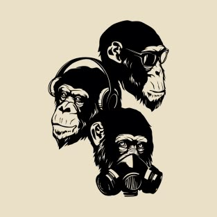 Three Wise Monkeys Tattoo, Wise Monkeys Tattoo, Monkeys Tattoo, Three Monkeys, Gorillas Art, Gorilla Tattoo, Monkey Tattoos, Three Wise Monkeys, Muster Tattoos