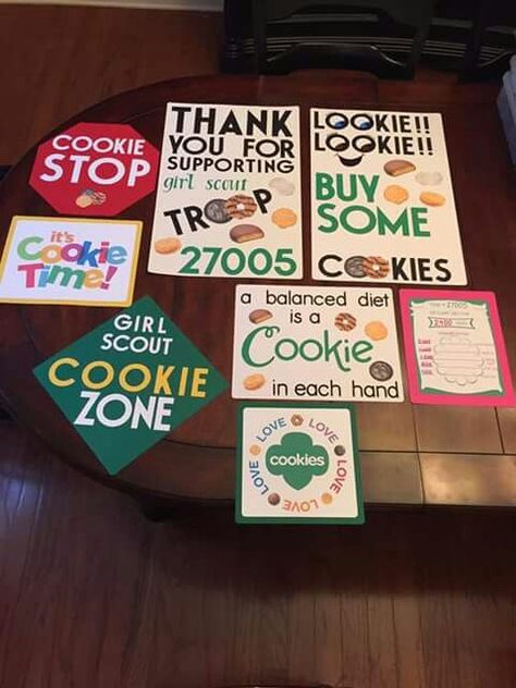 Girl Scout Cookie Book Ideas Girl Scout Cookie Booth Ideas, Cookie Booth Ideas, Girl Scout Cookies Booth Signs, Girl Scout Cookie Booth, Girl Scout Cookies Funny, Girl Scout Daisy Activities, Girl Scout Meeting Ideas, Girl Scout Mom, Cookie Booth