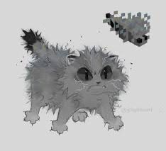 Graypillow Art, Minecraft Cats, Minecraft Creatures, Pichu Pokemon, Cat Fanart, Cats Cartoon, Grey Pillow, Cats Art Drawing, Minecraft Drawings