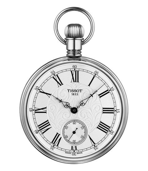 Mechanical Pocket Watch, Watch Tattoos, Tissot Watches, Mechanical Movement, Mens Gift Sets, White Dial, Roman Numerals, Swiss Watches, Minerals Crystals