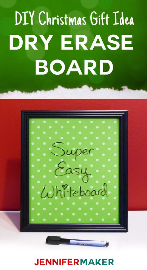 Make this easy dry erase board as a DIY #Christmas gift! I made these whiteboards for my boys one year—such an easy and fast project. Dry Erase Board Ideas, Erase Board Ideas, Diy Dry Erase Board, Piano Gifts, Project Paper, Jars Diy, Breakfast Low Carb, Winter Dance, Diy Crafts For The Home