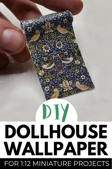 Build Miniature House, Diy Dollhouse Miniatures Easy, Craft Paper Printable, Miniature Ceiling Light Diy, Dollhouse Wallpaper Diy, How To Make A Castle, How To Wallpaper A Dollhouse, Dolls House Wallpaper, Creative Dollhouse Ideas