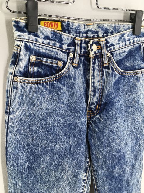 Vintage Edwin Acid Wash Jeans Women's Jeans 24X31 High Waisted 90s Mom Boyfriends Grunge Style Jeans Waist 26 inches ACTUAL SIZE MEASUREMENT :- Waist: 26 inches Thigh: 22 inches Inseam: 31 inches Outseam (Length) : 40.5 inches Leg Opening: 13 inches Rise : 10 inches Weight : 0.77 kg (All measurements were taken lying flat) An item that has been used or worn previously. See our listing for full details and description of any imperfections. Please don't expect it to be like new or in pristine cond 90s Mom, Acid Wash Jeans, Womens Pants, Style Jeans, Grunge Style, Wash Jeans, Grunge Fashion, Acid Wash, Jeans Style