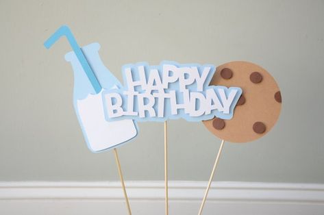 Cookies And Milk Birthday Party, Milk Birthday Party, Cookies And Milk Birthday, Cookies And Milk, 1st Birthday Party Themes, Birthday Party Centerpieces, Milk And Cookies, Tough Cookie, Birthday Centerpieces