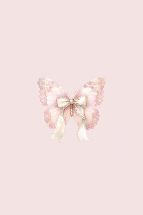 Pink Aesthetic Wallpapers Iphone, Bows And Flowers, Wallpaper Aesthetic Butterflies, Aesthetic Wallpaper Pink Pastel, Pink Blush Aesthetic, Butterfly Iphone Wallpaper, Pink Girly Quotes, Pink Bow Aesthetic, Crown Background