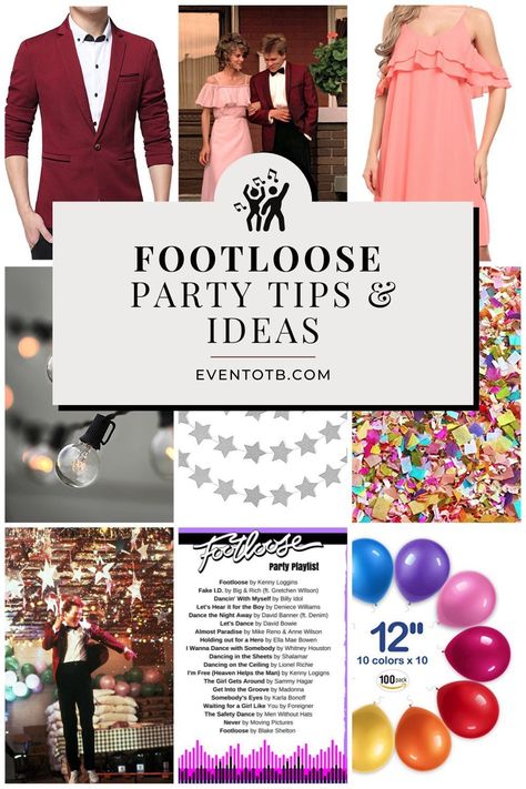 Footloose Costumes 1984, Footloose Birthday Party Theme, Footloose Prom Theme, Footloose Themed Party, Footloose Party Ideas, Footloose Outfits, Footloose Party, Prom Theme Decorations, Footloose Movie