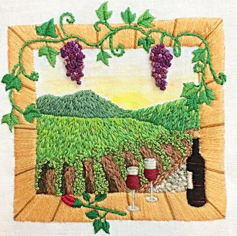 Wine Embroidery, Holiday Finds, Wine Vineyards, Wine Wall Art, Wine Wall, Gift Wine, Jewelry Beautiful, Gifts For Wine Lovers, Hoop Art