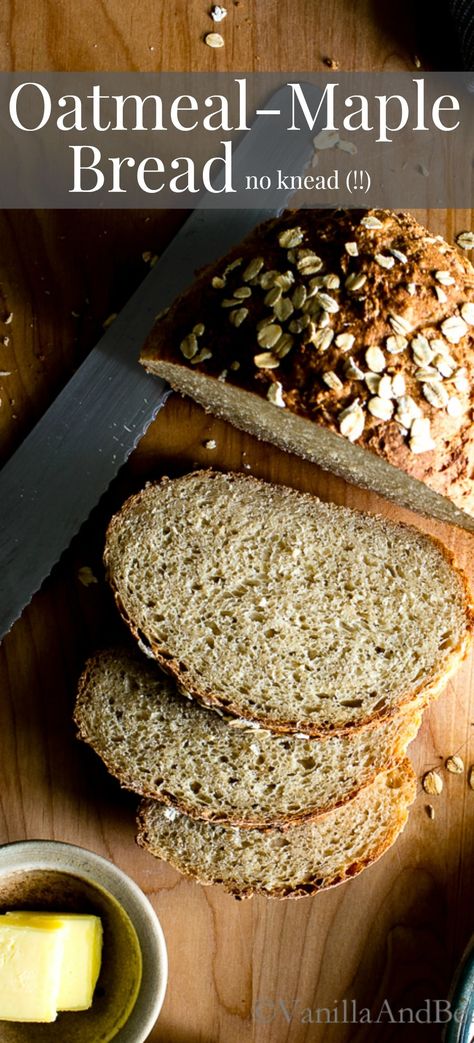 Vegan Oatmeal Bread Recipes, Maple Oatmeal Bread, Maple Oat Bread, Vegan Oatmeal Bread, Hearty Bread Recipes, Alexandra Stafford, Maple Bread, Butter Rolls, Bread Banana