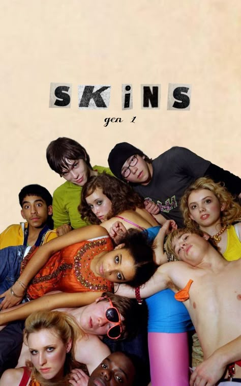 Skins Poster Aesthetic, Skins Gen 1, Skins Poster, Skins Cast, Cassie Skins, Paznokcie Hello Kitty, Skin Aesthetics, Film Vintage, Skins Uk