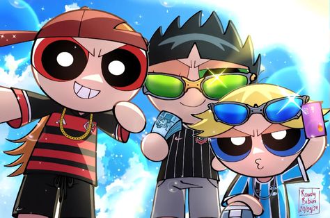 Rowdyruff Boys Fanart, Rrb Fanart, The Rowdyruff Boys, Powerpuff Girls Fanart, Abstract Art Images, Rowdyruff Boys, Ppg And Rrb, Lion Dance, The Powerpuff Girls