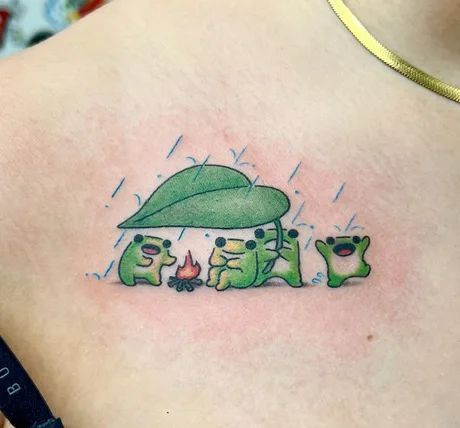 Frog Tattoo Ideas, Frog Tattoo, Amazing Frog, Frog Tattoos, Cute Little Tattoos, Cute Tiny Tattoos, Cartoon Tattoos, Funny Tattoos, Dream Tattoos