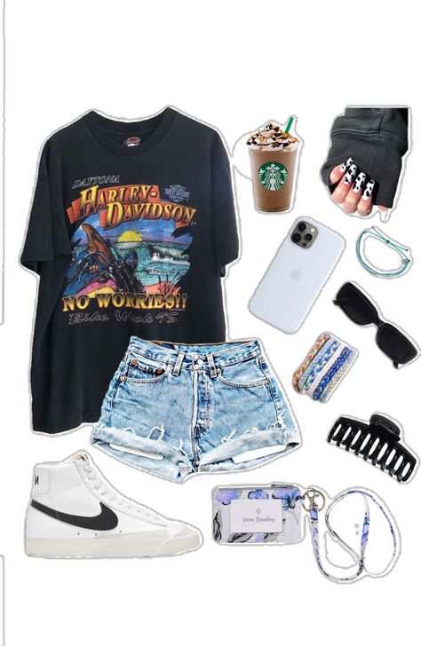 Teen Summer Outfits 2024, Summer Outfits Middle School, What To Wear During Summer, Cute Outfit Ideas With Shorts, Cute Comfy Outfits For Summer Shorts, Cute Summer Outfits For Teens Aesthetic, Outfit Ideas Layout Aesthetic, Outfit Layout School, Trendy Outfits For Teens Summer