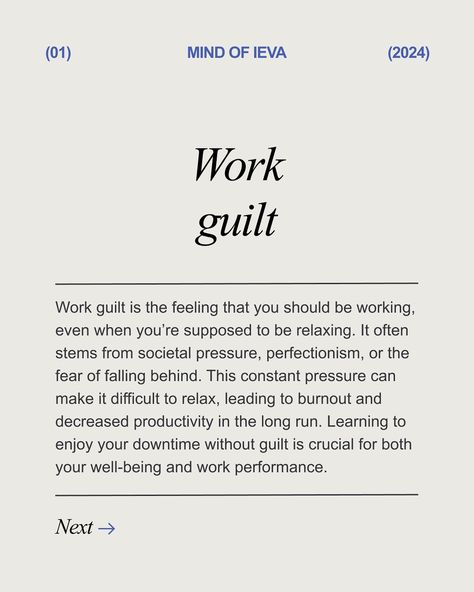 How to Overcome Work Guilt ⬇️ Do you struggle to fully disconnect from work? If you’re constantly thinking about your to-do list or feeling guilty about taking time off, this post will show you how to break that cycle. Stop putting so much pressure on yourself, and set clear boundaries for when you’re working, or studying, and when it’s time to relax. Swipe 👉🏻 to read how to achieve this. It’s easier than you think! As you gradually incorporate these practices, you’ll find it easier to ... Disconnect From Work, Clear Boundaries, Fear Of Falling, Feeling Guilty, Pressure Canning, Time To Relax, Perfectionism, Ask For Help, Relax Time