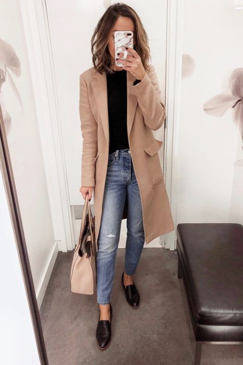 Outfits lately (quite a few) Work Outfit Office, Fall Fashion Coats, Loafers Outfit, Winter Outfits For Work, Casual Work Outfits, Coat Outfits, Mode Inspo, Work Outfits Women, Outfits Casual