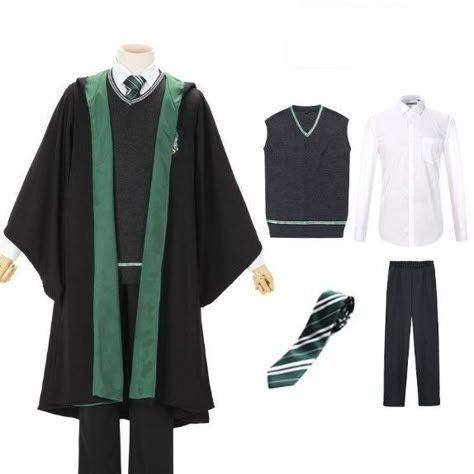 Hufflepuff Uniform, Slytherin Uniform, Harry Potter Uniform, Slytherin Outfit, Slytherin Clothes, Hogwarts Uniform, Hogwarts Outfits, Harry Potter Cosplay, Harry Potter Slytherin