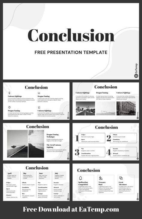 Conclusion 13 Free Google Slides Templates, Powerpoint Slide Templates, Free Ppt Template, Google Slides Templates, Free Powerpoint Templates, Powerpoint Tutorial, Assistant Director, Powerpoint Slides, Google Slides Theme