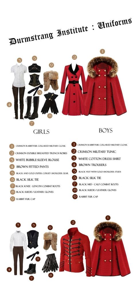 Durmstrang Uniform, Halloween Infographic, Harry Potter Uniform, Harry Potter Costumes, Hogwarts Uniform, Harry Potter School, Harry Potter Cosplay, Harry Potter Style, Harry Potter Costume