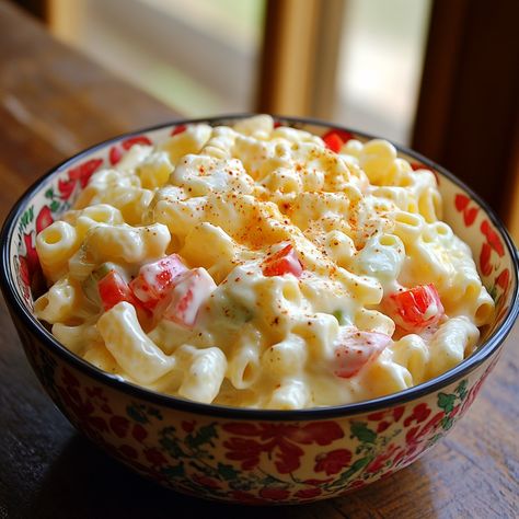 When it comes to classic side dishes, few can rival the comforting appeal of a well-made macaroni salad. This Sweet Amish Macaroni Salad takes the Authentic Macaroni Salad, Sweet Macaroni Salad, Macaroni Salad Without Eggs, Amish Macaroni Salad Recipe, Macaroni Salad Recipe With Sweetened Condensed Milk, Sweet Amish Macaroni Salad Recipe, Sweet Amish Macaroni Salad, Macaroni Salad Using Sweetened Condensed Milk, Oh Sweet Basil Macaroni Salad