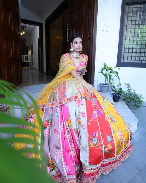 Multicolour Printed Embroidered Lehenga With Croptop✨ DM For Price Call or Whatsapp at 7830533222 to place your order Hair & Make Up - @sparshbyvsu Jewellery & Accessories - @rimpybridalstore Shot By - @theashokstudio #gangadesignstudio #drapesaree #lehenga #croptop #partywearlehenga #designerlehenga #explorepage #instafashion #ootd Embroidered Lehenga, Place Your Order, Jewellery Accessories, Lehenga, Crop Top, Make Up, Ootd, Hair, Quick Saves