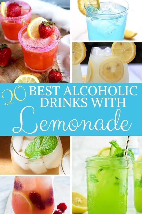 Alcoholic Drinks With Lemonade, Drinks With Lemonade, Lemonade With Alcohol, Electric Lemonade Recipe, Alcoholic Lemonade, Alcoholic Lemonade Drinks, Best Alcoholic Drinks, Lemonade Cocktail Recipe, Fruity Alcohol Drinks