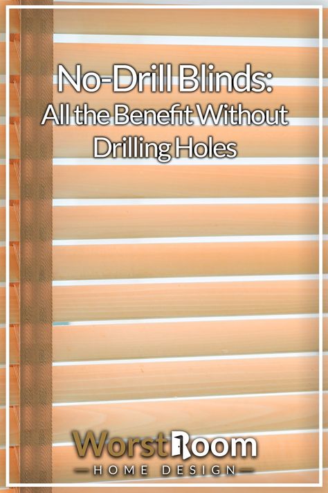 No-Drill Blinds: All the Benefit Without Drilling Holes Cordless Window Blinds, No Drill Blinds, Front Door Blinds, French Door Window Treatments, Blinds For French Doors, French Door Windows, Sidelight Windows, Indoor Shutters, Door Shades