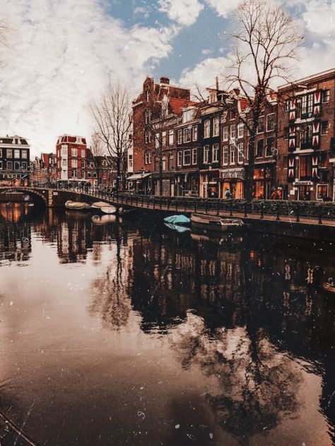 Netherlands Aesthetic Vintage, Amsterdam Aesthetic Vintage, Travel Aesthetic Vintage, Burgundy Aesthetic, Europe Aesthetic, Ghibli Movies, Amsterdam Netherlands, Magic School, Gap Year