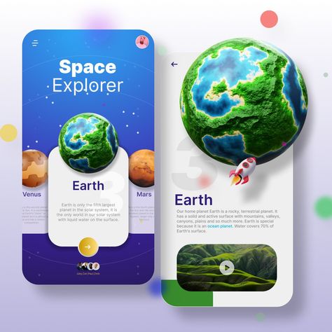 #ui #design #graphic #uidesign #ui #uxdesign #ux #webdesign #uiux #design #userinterface #appdesign #graphicdesign #userexperience #uidesigner #webdesigner #dribbble #uxdesigner #website #websitedesign #uitrends #interface #uiuxdesign Mars And Earth, Different Planets, Space Explorer, Game Style, Planet Design, Venus And Mars, Earth Surface, Mobile App Ui, The Planets