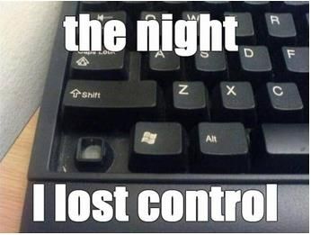 the night I lost control Thursday Humor, Computer Humor, Bad Puns, Nerd Humor, Funny Puns, Bones Funny, Out Loud, The Words, Losing Me