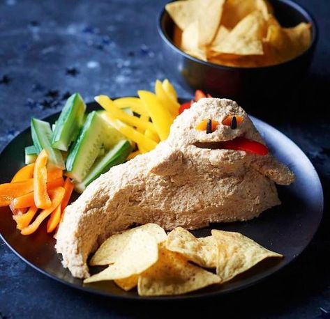 Jabba the houmous | Asda Good Living Star Wars Party Food, Star Wars Food, Star Wars Birthday Party, Vegetarian Appetizers, May The 4th, May The 4th Be With You, Star Wars Day, Recipe Roundup, Star Wars Party