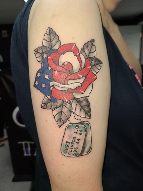 Got this tattoo in memory of my dad after he had his massive stroke and passed away on Thanksgiving day 2021. Proud Daughter Of A Vietnam Navy Veteran ❤🤍💙 Veteran Tattoo Grandpa, Vietnam Memorial Tattoo, Navy Veteran Tattoo, Navy Memorial Tattoos Grandpa, Tattoos For Grandpa Passing For Women, In Memory Tattoos Grandpa, Veteran Memorial Tattoo, Memorial Tattoo For Grandfather, Pappy Tattoo