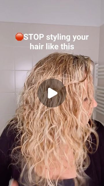 How To Style Semi Curly Hair, How To Get Wavy Hair Curly, Style Frizzy Wavy Hair, How To Revive Curly Hair In The Morning, No Diffuser Hair Curls, How To Get Soft Curls Naturally Curly, Curly Hair How To, How To Style Wet Hair Mornings, 2b Curls Hairstyles