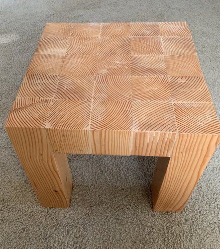 4x4 Furniture Diy, End Grain Coffee Table, 4x4 Projects Wood, 4x4 Diy Projects, Scrap 4x4 Wood Projects, Diy 4x4 Wood Projects, Wood Small Projects, Creative Study Table, 4x4 Wood Projects