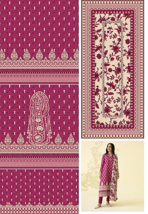 Dupatta Designs Ideas, Digital Dupatta, Textile Designing, Graphic Design Posters Layout, Mughal Art Paintings, Surface Pattern Design Inspiration, Oneplus Wallpapers, Adobe Photoshop Design, Ajrakh Prints