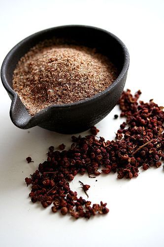 Sichuan Peppers-- super spicy and mouth numbing (literally!!) all at the same time Flavored Salts Recipes, Szechuan Peppercorn, Flavored Salt, Flavored Salts, Seasoning And Spice, Diy Spices, No Salt Recipes, Homemade Spices, Homemade Seasonings