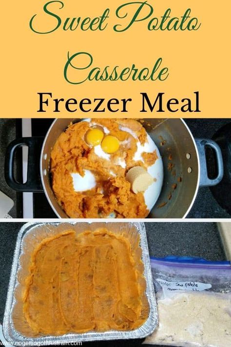 Freezer Potatoes, Canned Sweet Potato Casserole, Casserole Potato, Casserole To Freeze, Easy Holiday Side Dishes, Freeze Sweet Potatoes, Sweet Potato Casserole Easy, Canning Sweet Potatoes, Budget Freezer Meals