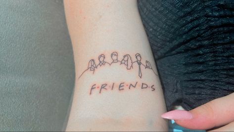 Friend Tv Show Tattoo, Friends Tv Show Themed Tattoos, Friends The Tv Show Tattoos, Friends Tv Show Matching Tattoos, Friends Tv Show Inspired Tattoo, Friends Series Tattoo Ideas, Friends Sitcom Tattoo, Tattoo Ideas Friends Tv Show, Friends Inspired Tattoo