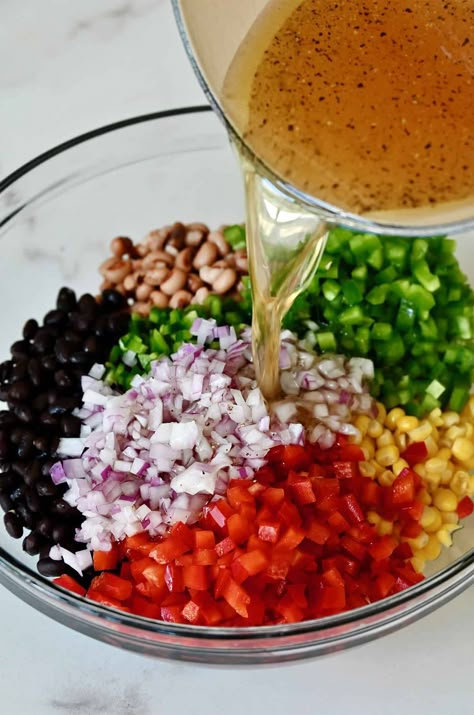 Texas Caviar - Just a Taste Joanna Gaines Texas Caviar, Hillbilly Caviar Recipe, Country Caviar Recipe, Mexican Caviar Dip, Oklahoma Caviar Recipe, Texas Caviar Recipe Easy, Tennessee Caviar Recipe, Alabama Caviar Recipe, Texas Caviar With Italian Dressing