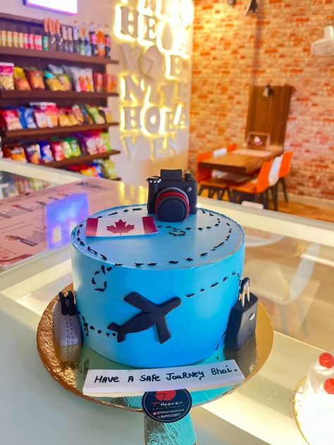 Have A Safe Journey Cake, Safe Journey Cake, Journey Cake, Have A Safe Journey, Goodbye Cake, Bon Voyage Cake, Happy Journey, Birthday Cake For Husband, Travel Cake